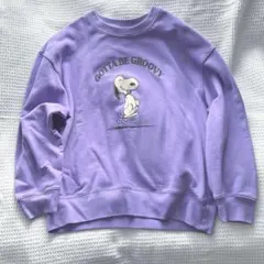 UNIQLO PEANUTS スヌーピー スウェット S パープル