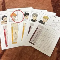 ハイキュー　アニメイト特典　ポストカード　体力測定