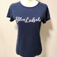 Blue Label 半袖Tシャツ 紺 白 ロゴ 38 日本製のサムネイル