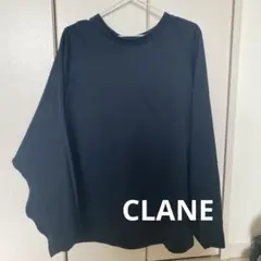 CLANE クラネ バックレイヤードトップス 変形シルエット モスグリーン