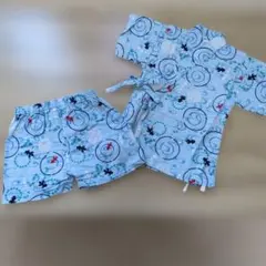 ベビー　80サイズ　水色　金魚柄　甚平　男の子　お祭り