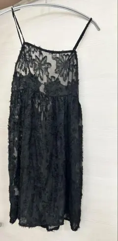 ブラック シアー ビスチェ フローラル刺繍のサムネイル