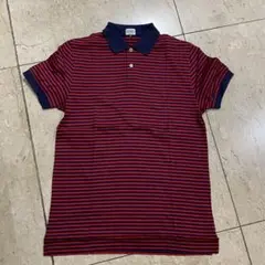 sh4111 J.PRESS ボーダーポロシャツ レッド×ネイビー Mサイズのサムネイル
