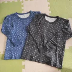 メルカリ市期間限定値下げ440円→390円　 星柄 長袖肌着2枚セット130cm