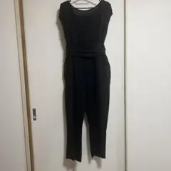 ブラック Vネック オールインワン