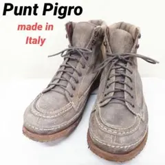 プントピグロPunt Pigro◇イタリア製レザーブーツ スエードレザーシューズのサムネイル