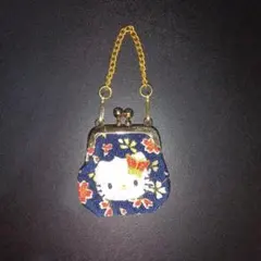 ハローキティ 花柄 コインケース　がま口