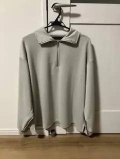 グレー ハーフジップ トレーナー M