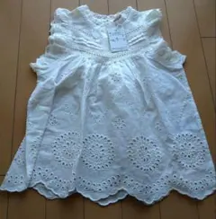 新品プティマイン　オーバーレースチュニック100