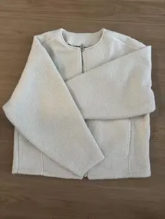 【最終値下げ】and Me ノーカラージャケット アイボリー