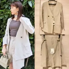 MURUA ベージュ ジャケット パンツ キュロット セットアップ 新品タグ付き