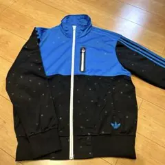 希少 adidas トラックジャケット 青　トレフォイルロゴ　M