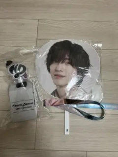 なにわ男子BON BON VOYAGEペンライト　道枝駿佑　うちわ　銀テープ
