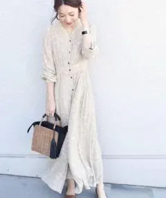 SHIPS シップス 花柄ロングワンピース