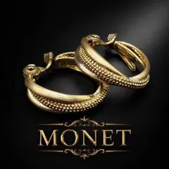 MONET モネ ヴィンテージ フープイヤリング 美品 ゴールド 希少のサムネイル