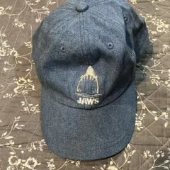 ユニバ限定 JAWS ジョーズ デニム 刺繍 キャップ 帽子 サイズ調整 USJのサムネイル
