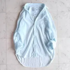 フランクアンドアイリーンEILLEEN 長袖コットンシャツ 水色