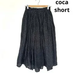 お値下げ★coca コットンボイルフレアスカート ドット柄 SHORT