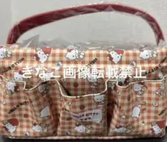 新品♡ハローキティ　オレンジ　レッド　赤　仕切り付収納ケース　レトロ　収納ケース