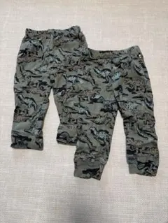 baby gap ギャップ　パンツ　12〜18month 80 緑 恐竜　2本