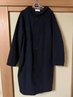 【Lui’s(ルイス)】　フード付きロングコート　黒【クリーニング済】