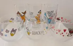 昭和レトロ　ディズニーキャラクター コップセット６個セット　ミッキー　バンビ他