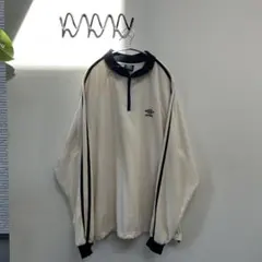 UMBRO アンブロ オーバーサイズサイドラインフリースハーフジップ メンズL