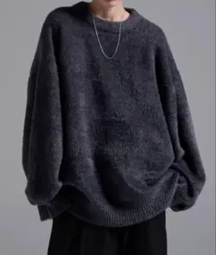 Loose/ ルース　ボリュームスリーブ オーバーシャギーニット