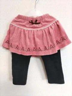 スカッツ 裏起毛 ベロアスカート 西松屋 80