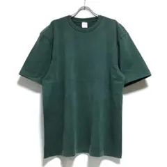 新品 ウォッシュド 半袖 Tシャツ 無地 メンズ グリーン XL