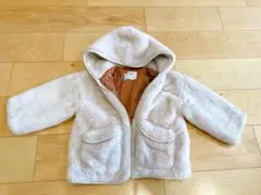 ZARA ホワイト フード付きコート