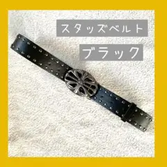 ▶クロスバックル スタッズベルト Y2K パンク グランジ 黒 男女兼用