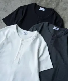 shiun】T/C HENLEY NECK KNIT Sサイズ - メルカリ