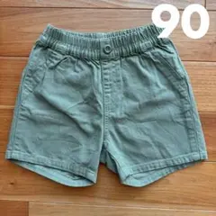 【UNIQLO】ユニクロ ベビー オリーブグリーン ショートパンツ 90