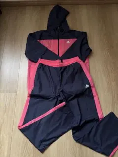 adidas ウィンドブレーカー ネイビー/ピンク