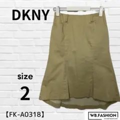 【DKNY】ディーケーエヌワイ　ウエスタンスカート　カーキ　サイズ2のサムネイル