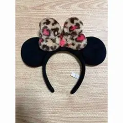 ミニーマウス風耳付きヘアバンド