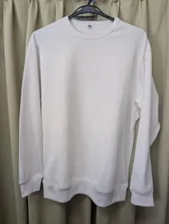 無印良品 ＵＶカット ワッフルクルーネック長袖Ｔシャツ L