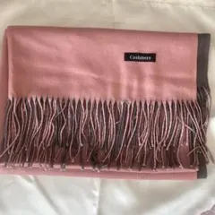 s*l様 カシミヤ ピンク ストール フリンジ付き 大判