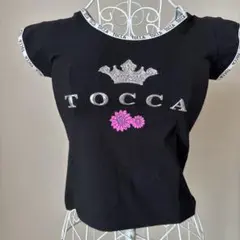 TOCCA 半袖Tシャツ ブラック ロゴ、王冠、花シンプルオシャレでかっこいい❣️のサムネイル