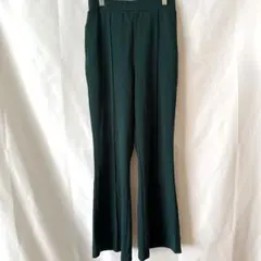 クラシカルエルフ センタープレス セミフレアパンツ グリーン Mサイズ