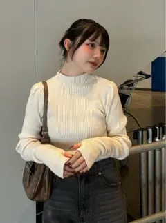 サムホール付きロングスリーブニットトップス[k9206d]