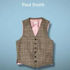 ポールスミス Paul Smithベスト グレンチェック柄 ジレ ウール M