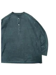 80's ロシア軍 ヘンリーネック スリーピングシャツ 後染めBLACKのサムネイル