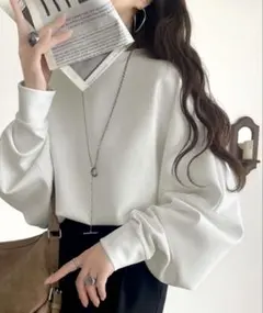 java クラシカルエルフ ドルマンダンボール素材ビッグトレーナー オフホワイト