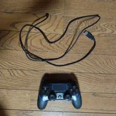 非純正PS4 有線コントローラー ブラック　USBケーブルセット