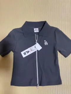 MLB グレー ジップアップ Tシャツ M