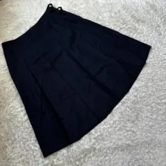 【NEWYORKER】スカート 無地 ブラック プリーツ11号 L