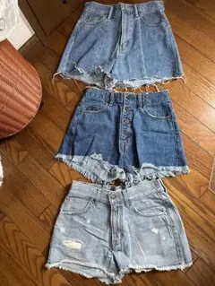 デニム ショートパンツ　3点セット⭐︎
