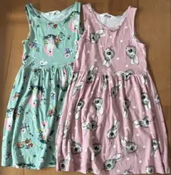 H&M ワンピース 2枚セット 122/128 ノースリーブ まとめ売り 女の子